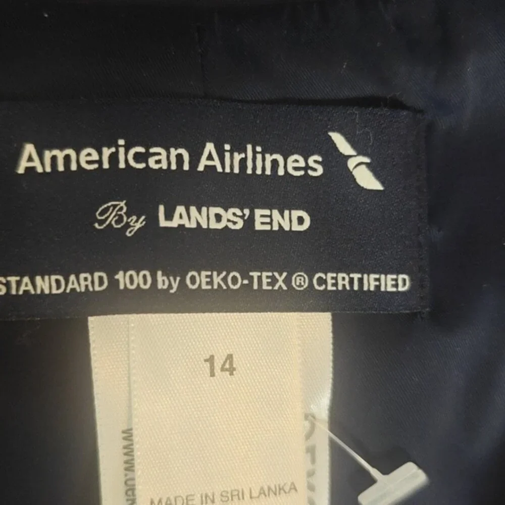 American Airlines Size 14 Navy Blazer by Lands' End